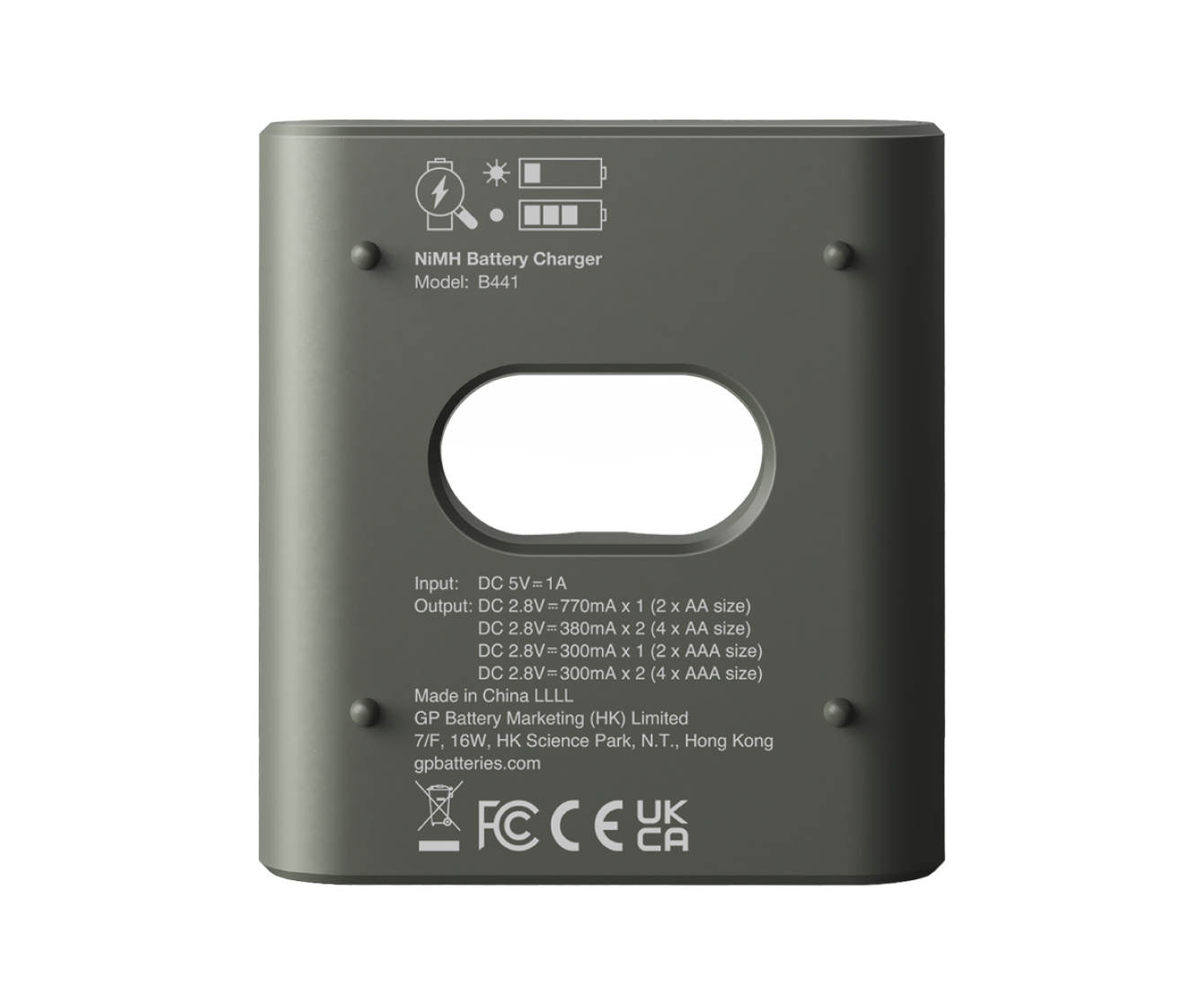 GP Recyko B441 USB Charger with 4 AA Rechargeable Batteries 2100 mAh