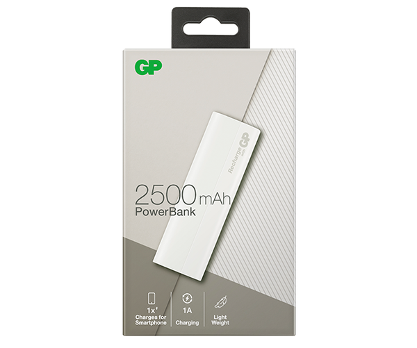 PowerBank B02A 2500mAh – Shadow White